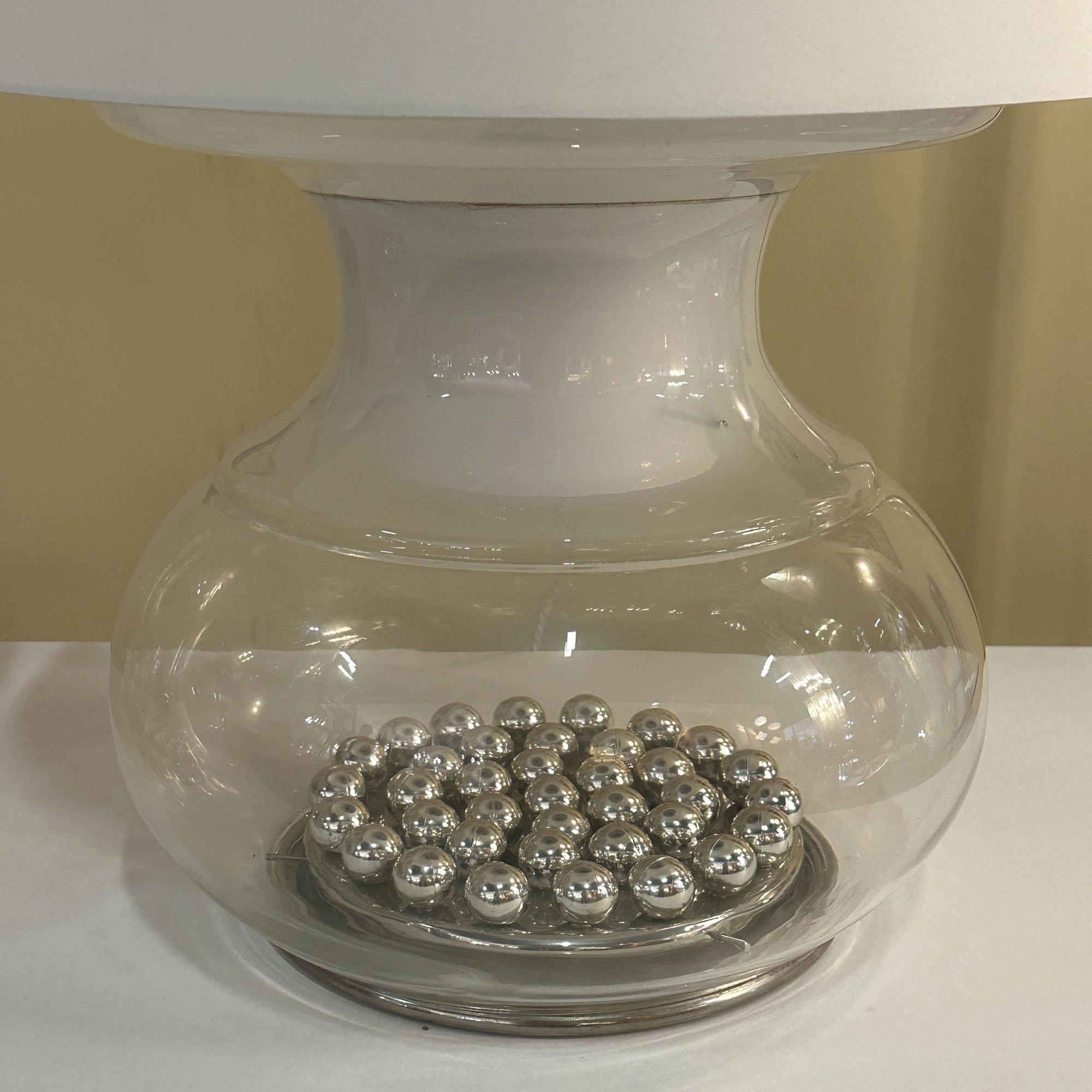 Paar große Reggiani Murano Tischlampen Italien 1970er im Angebot 1