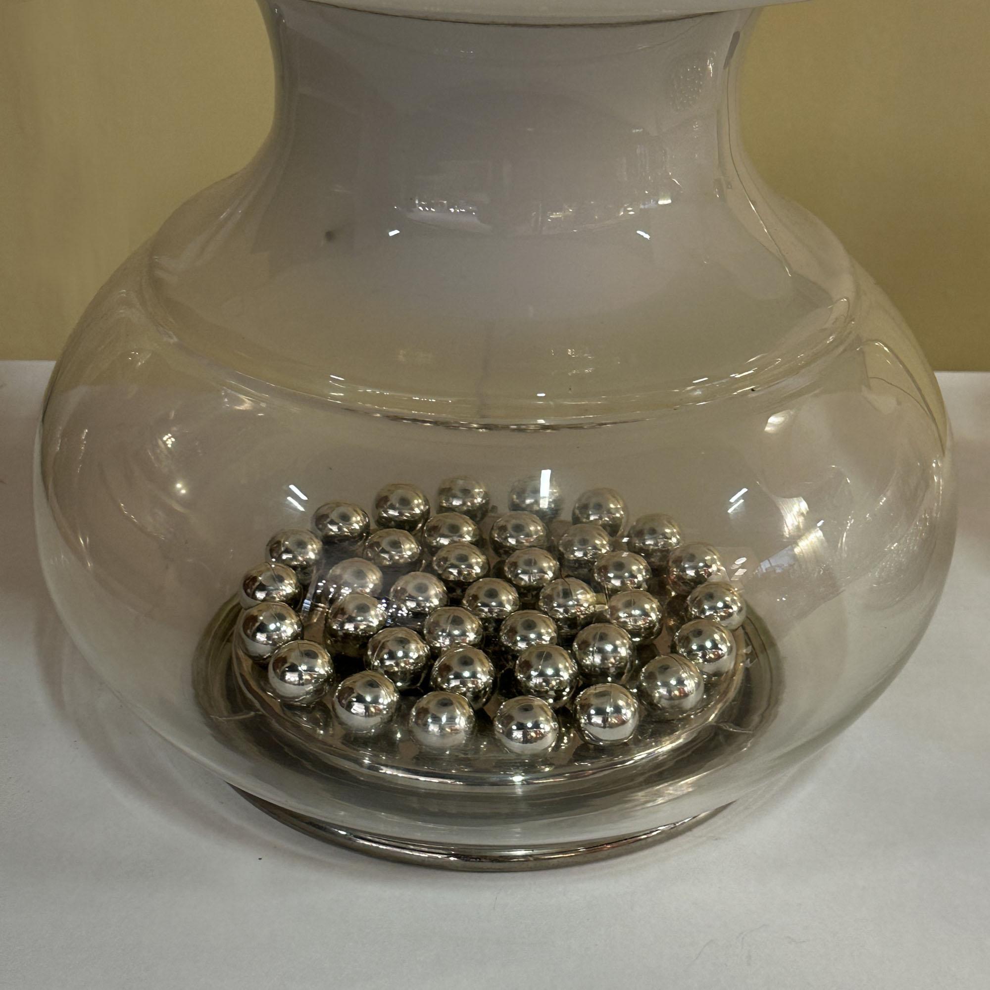 Paar große Reggiani Murano Tischlampen Italien 1970er im Angebot 2