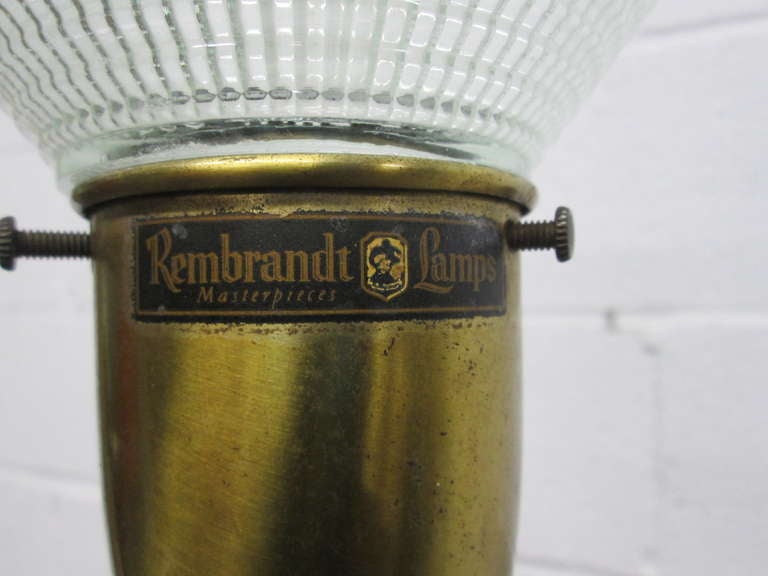 Mid-Century Modern Pair of Large Rembrandt Table Lamps For Sale