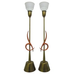 Used Pair of Large Rembrandt Table Lamps