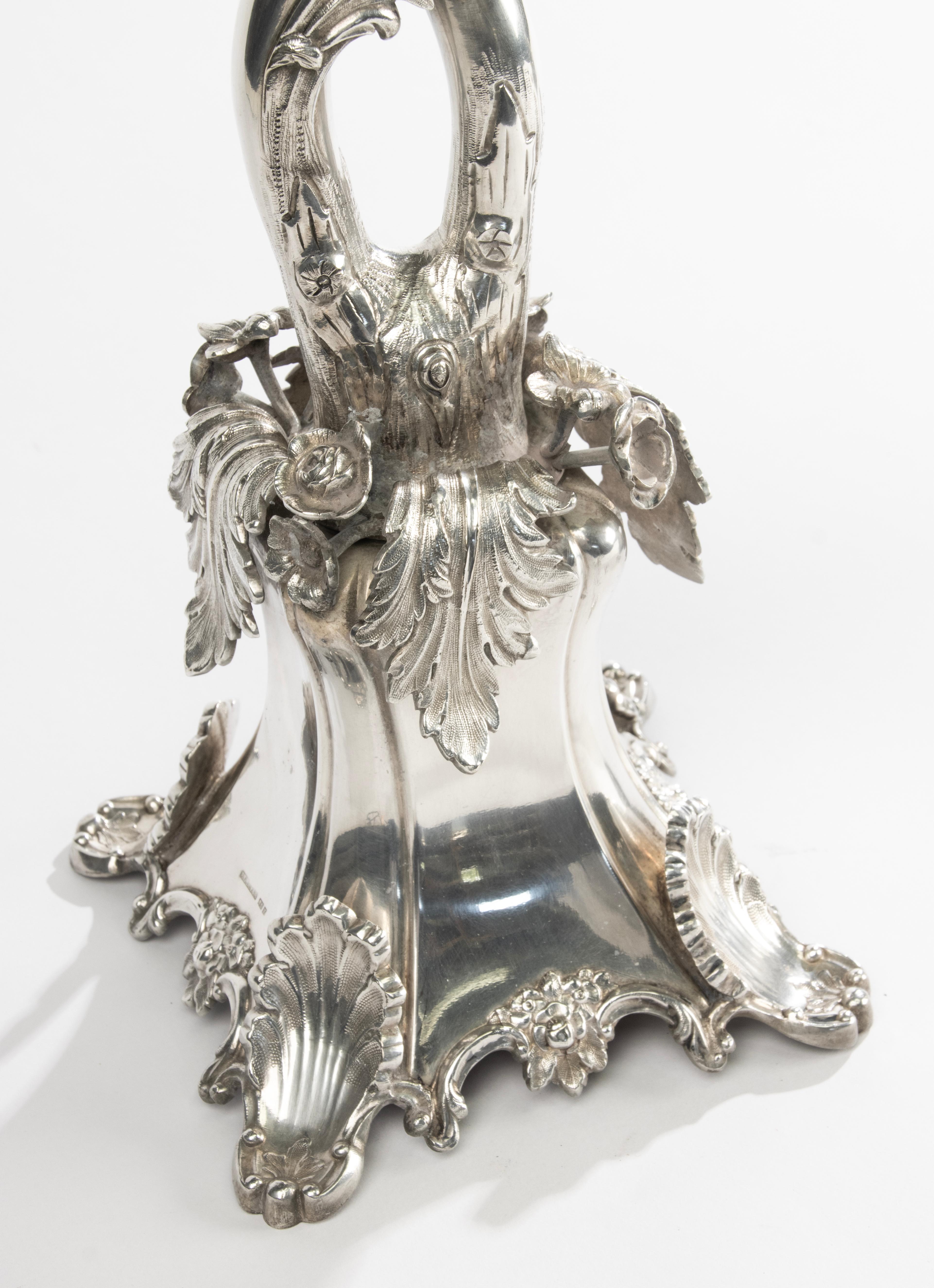 Pair of Large Rococo-Style Candelabra by A.G. Dufva - Sweden - c. 1900 en venta 2