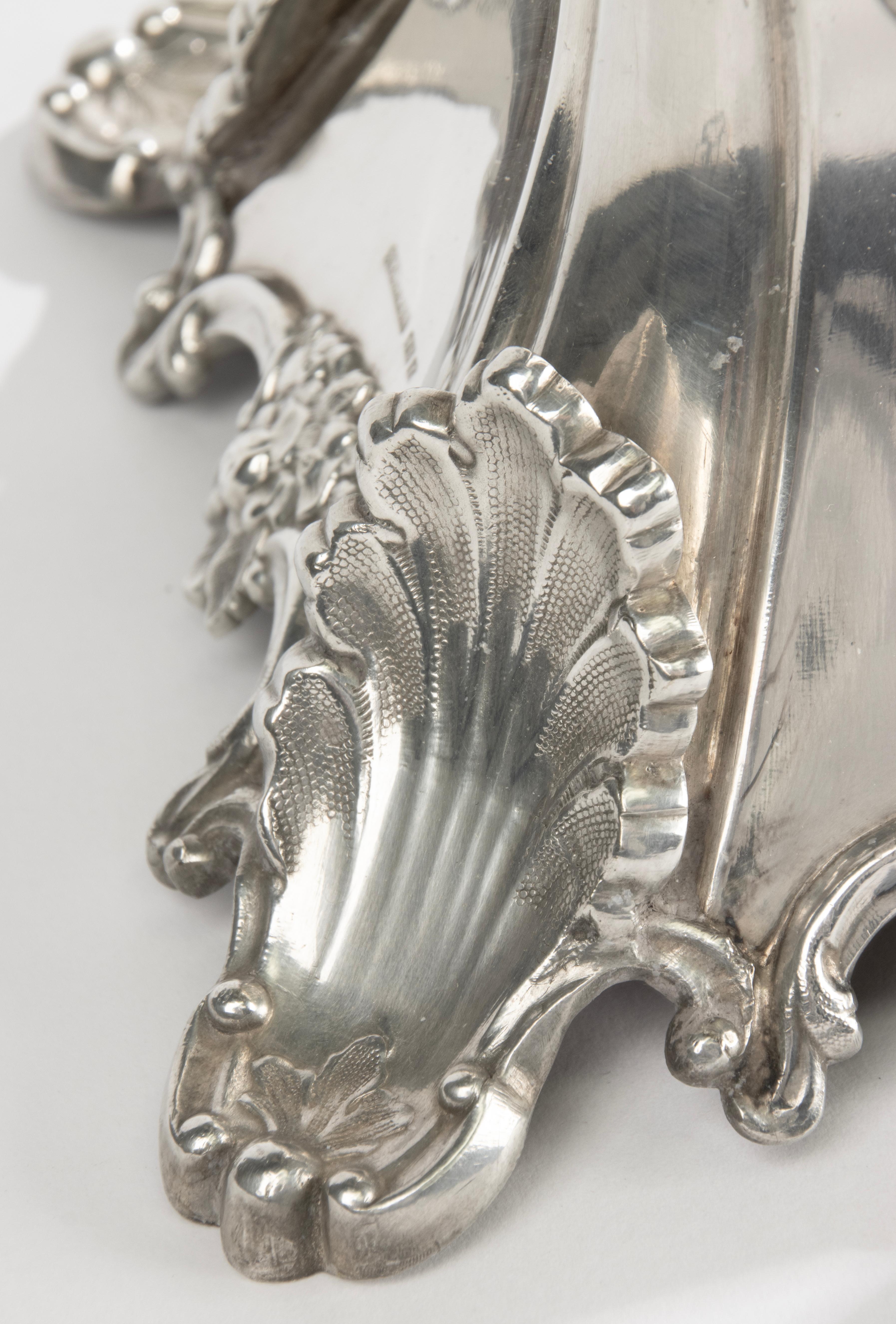 Pair of Large Rococo-Style Candelabra by A.G. Dufva - Sweden - c. 1900 en venta 4