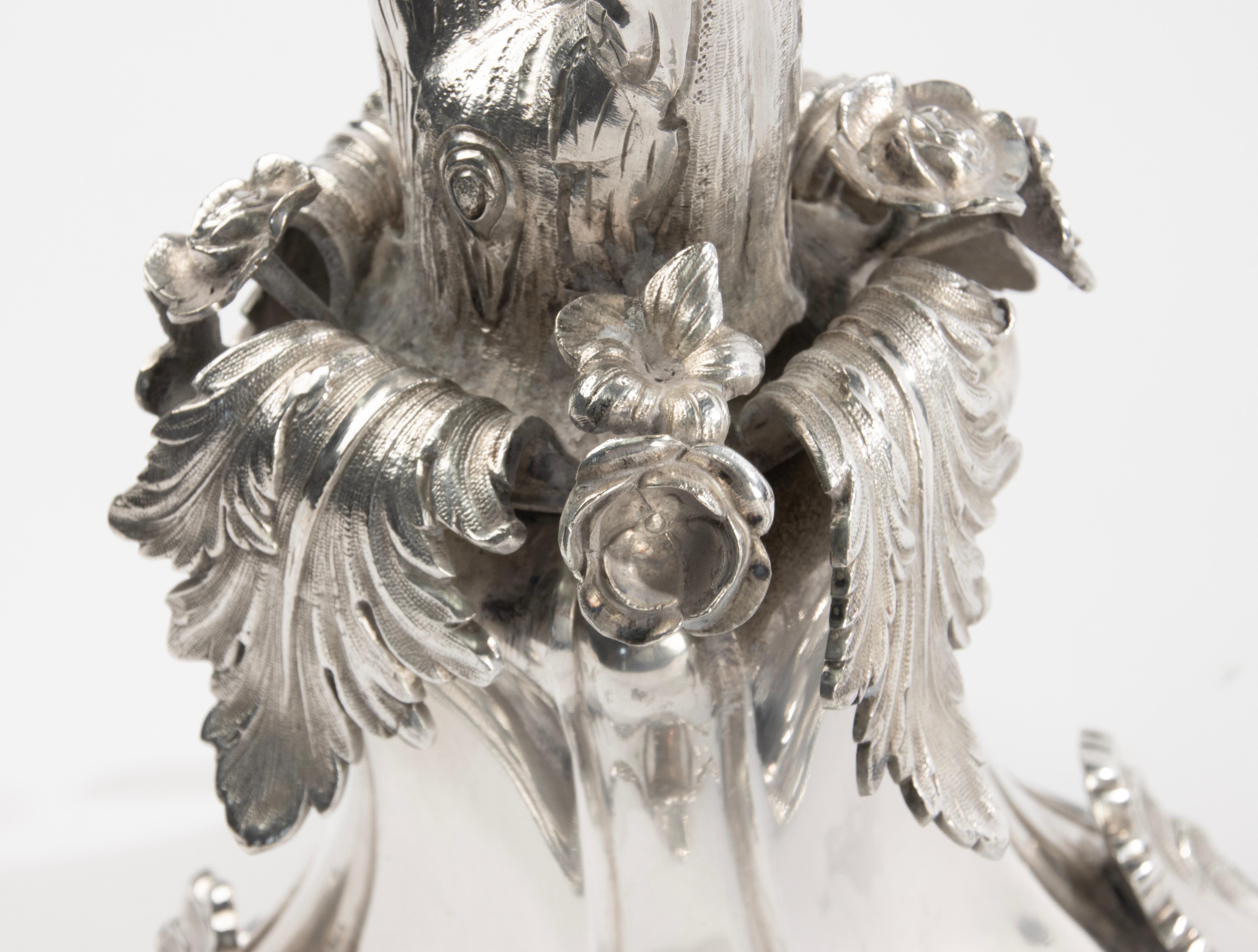 Pair of Large Rococo-Style Candelabra by A.G. Dufva - Sweden - c. 1900 en venta 6