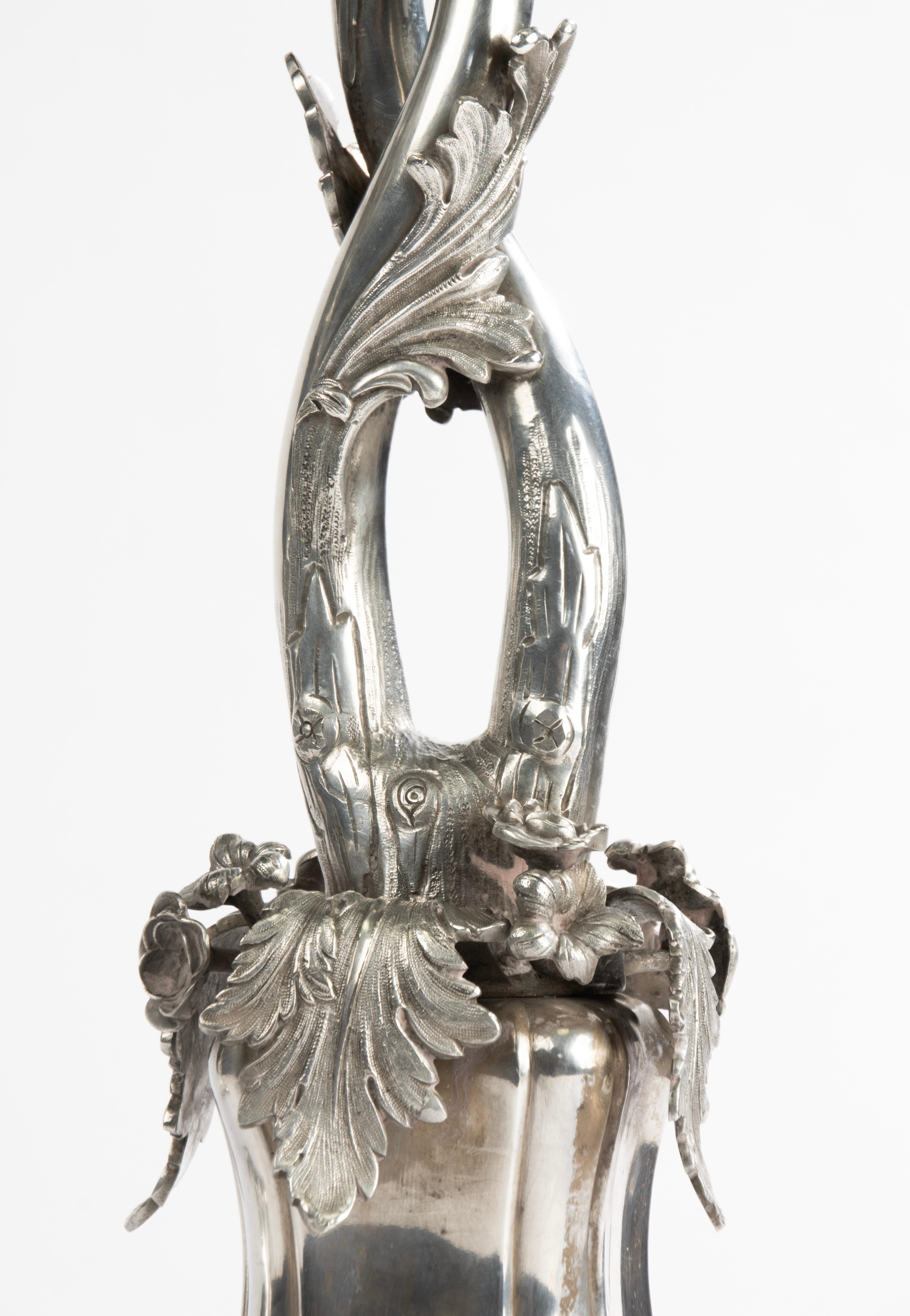 Pair of Large Rococo-Style Candelabra by A.G. Dufva - Sweden - c. 1900 Renacimiento rococó en venta