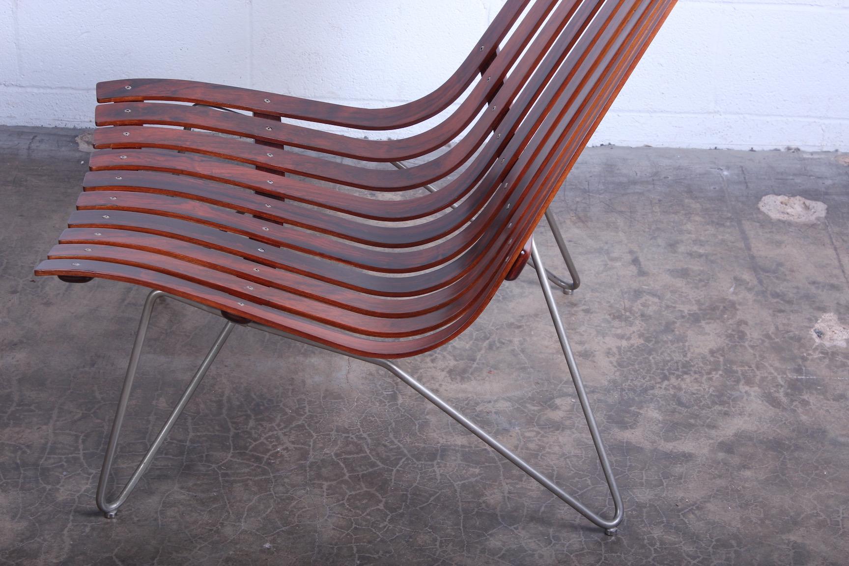 Pair of Large Rosewood Lounge Chairs by Hans Brattrud 5