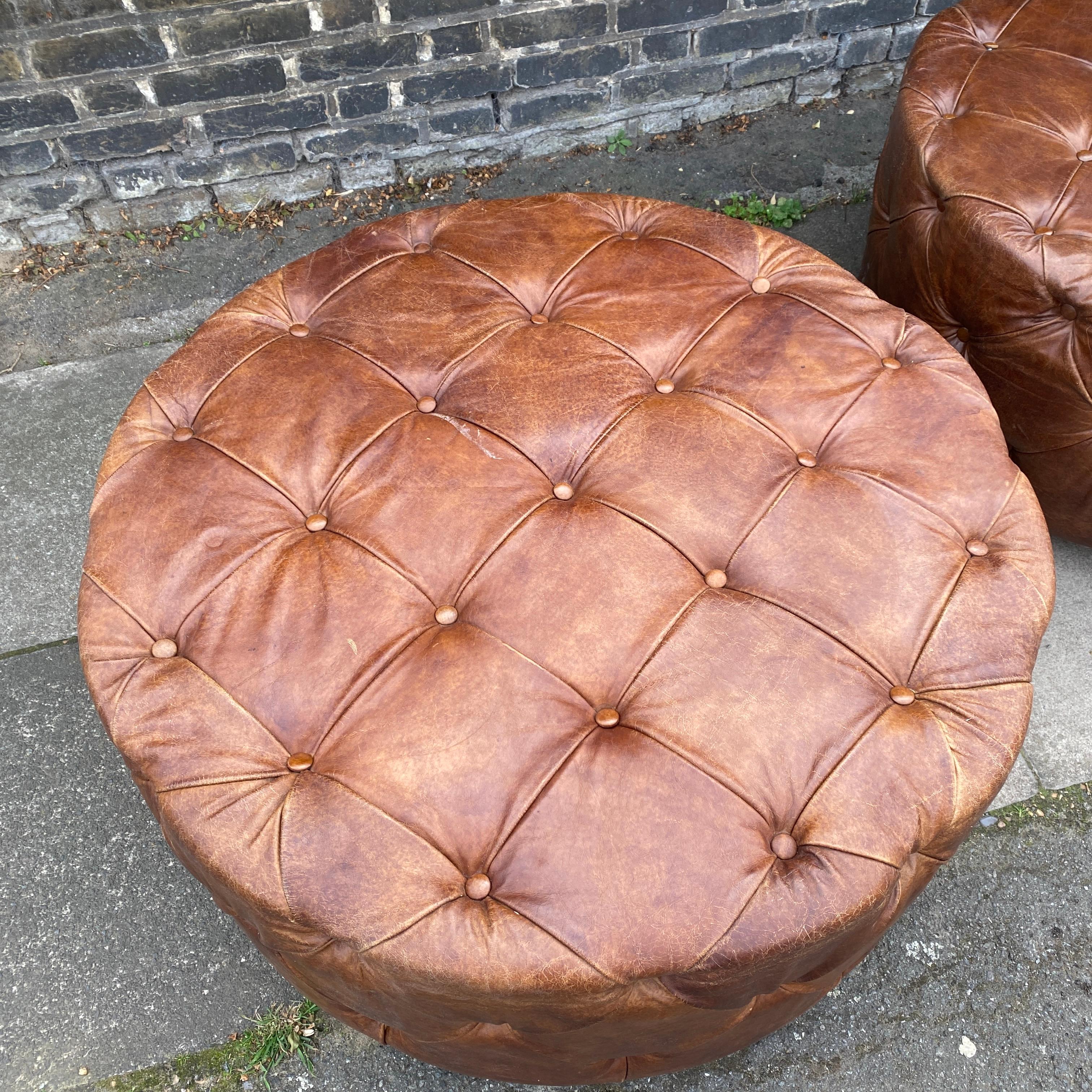 large leather ottoman