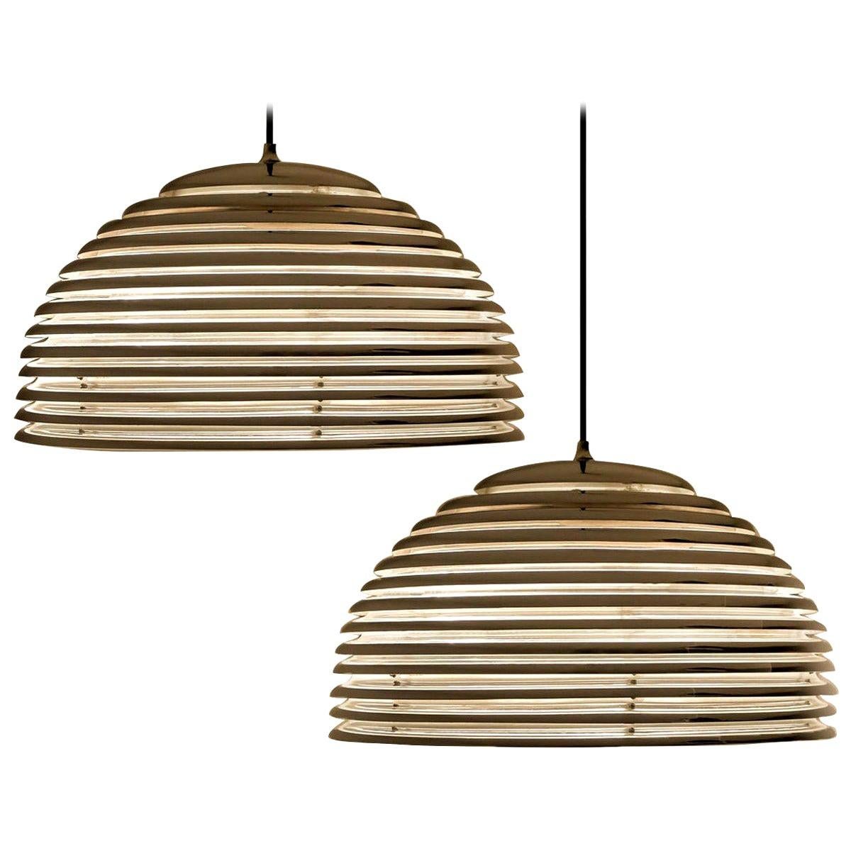 Pair of Large Saturno Hanging Lamps by Kazuo Motozawa, 1972 For Sale