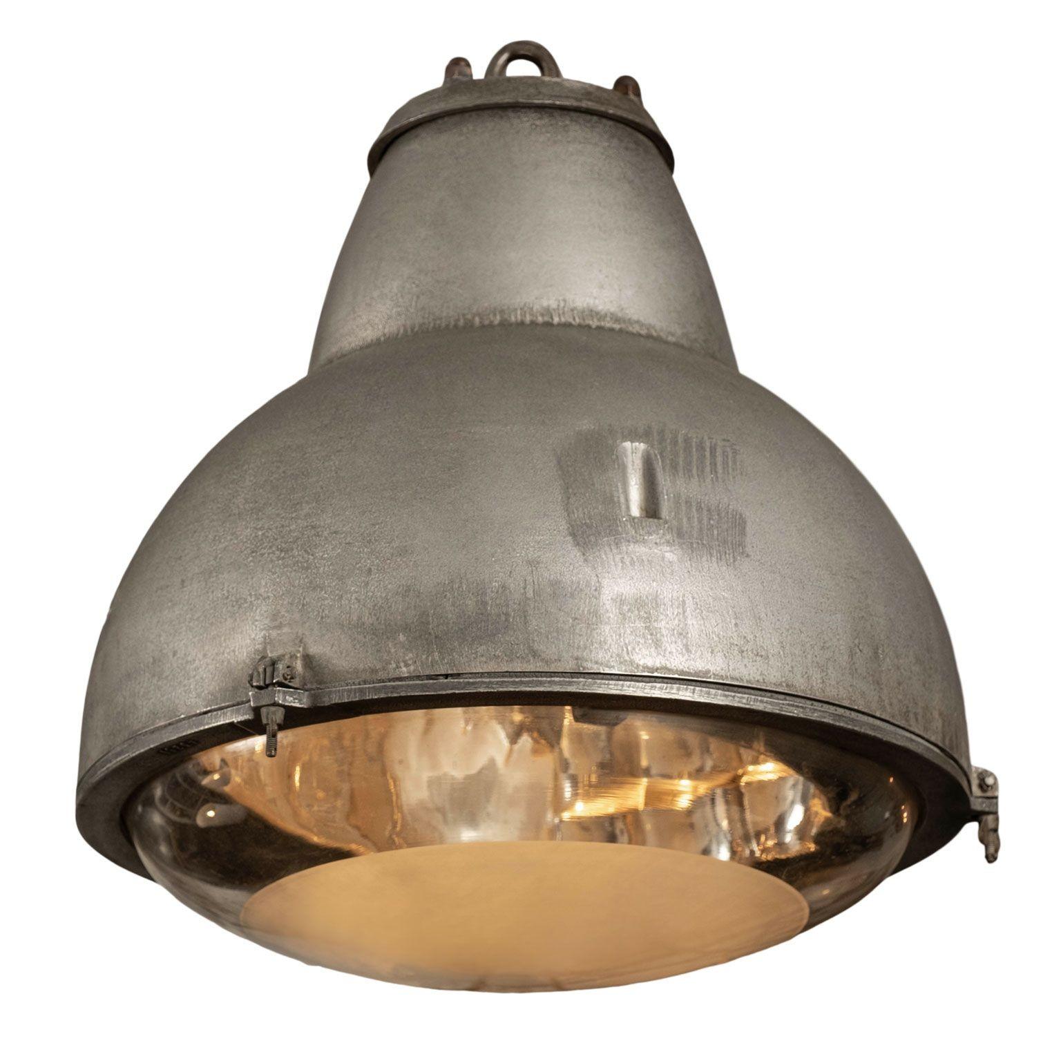 Industrial Pair of Large Saunier Duval Pendant Lights For Sale