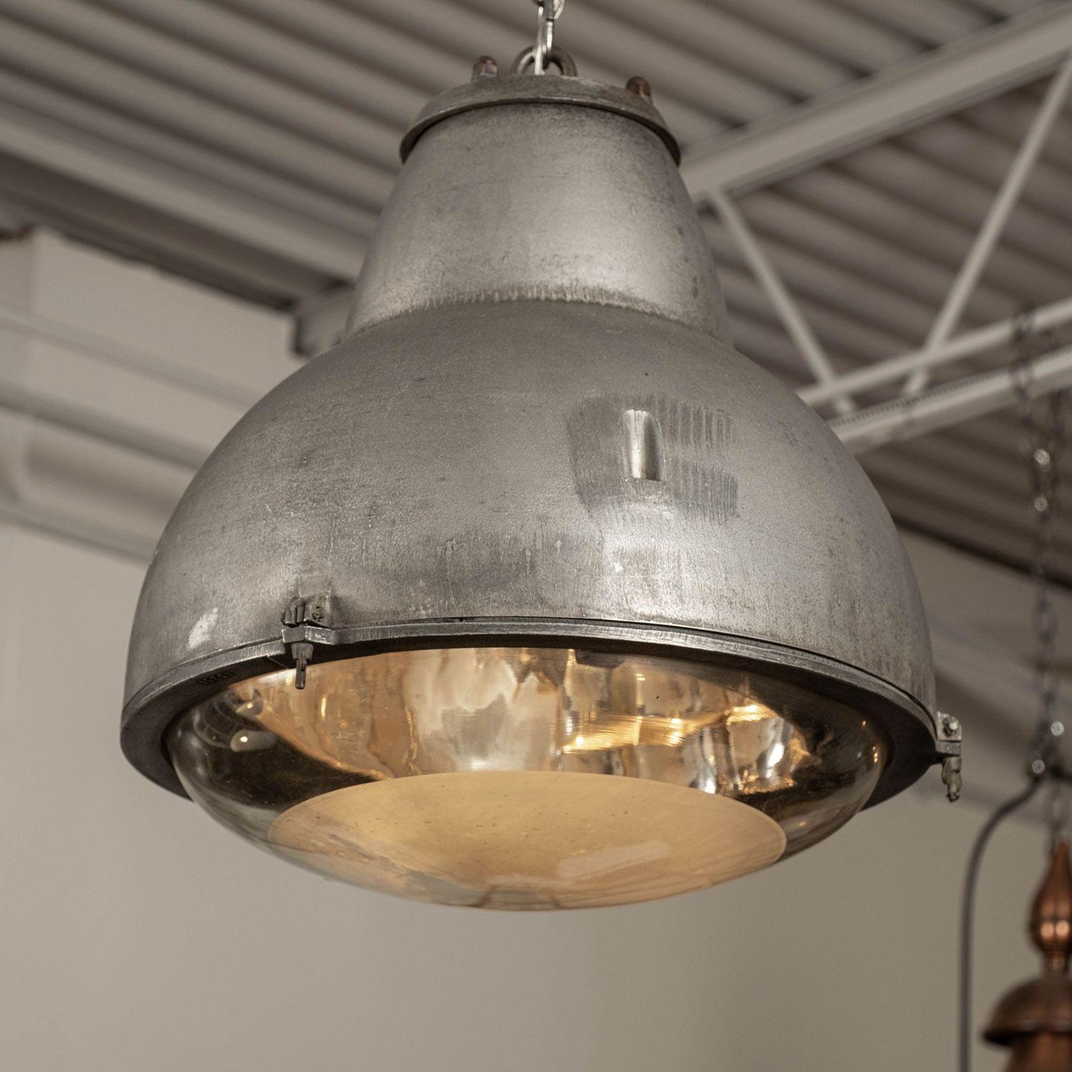 Pair of Large Saunier Duval Pendant Lights In Fair Condition For Sale In Houston, TX