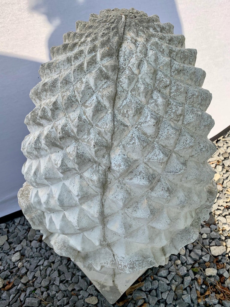 Pair of Large Scale Cast Stone Garden Artichoke Finials For Sale at ...