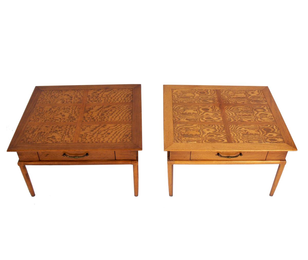 Pair of Large Scale End Tables, designed by John Lubberts and Lambert Mulder for Tomlinson, American, circa 1950s. Designed for Tomlinson's 
