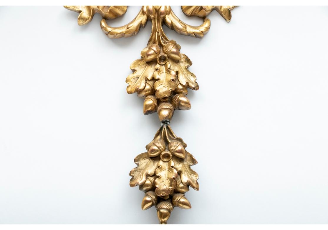 Pair of Large Scale Gilt Adam Style Three Light Electric Sconces 2