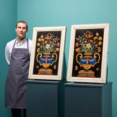 Pair of Large Scale Italian Pietra Dura Panels, after Corbarelli