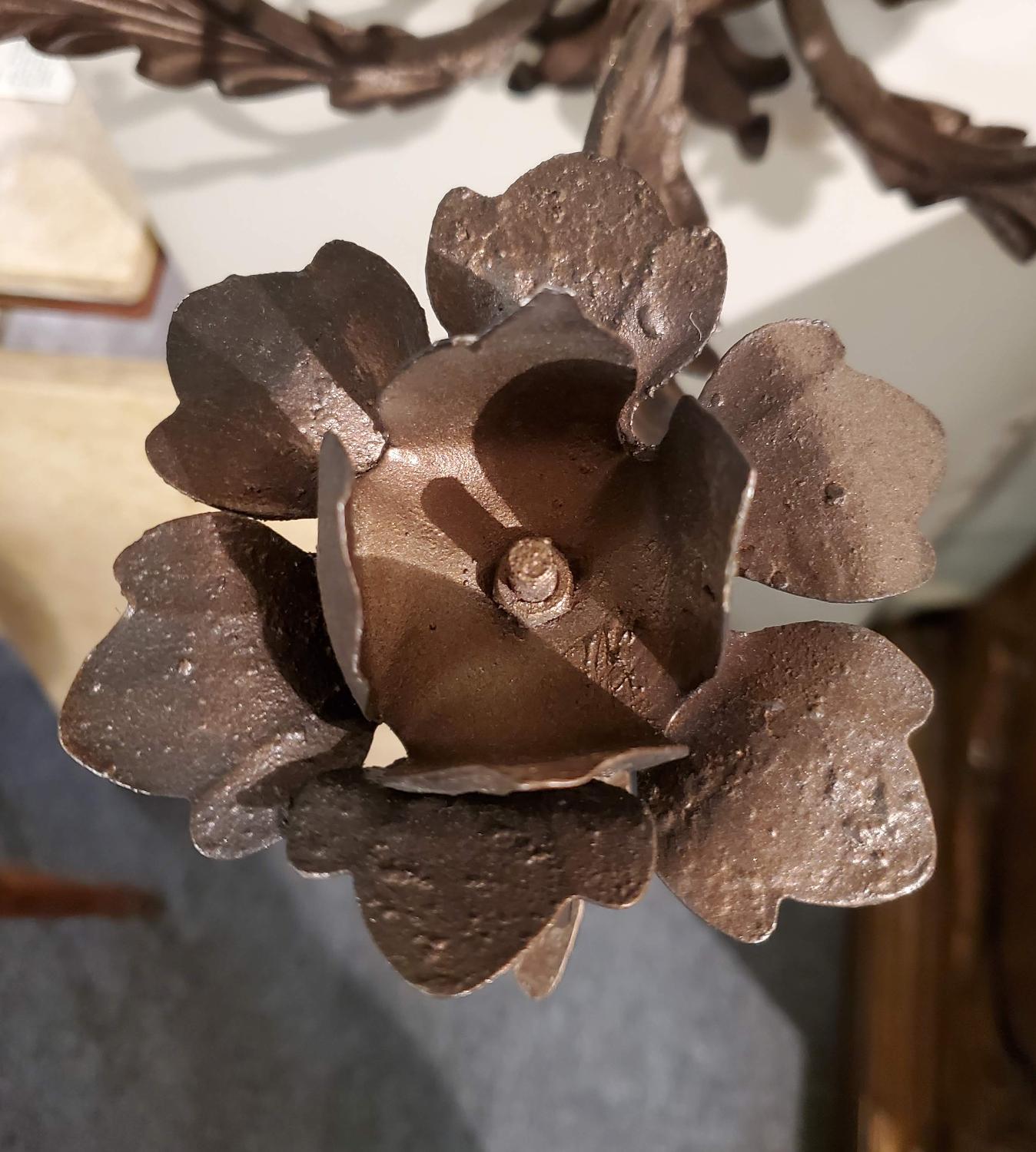 Pair of Late 19th Century Italian Hand-Forged Iron Wall Sconces For Sale 3