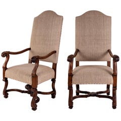 Pair of Large Scale Louis XIV Armchairs
