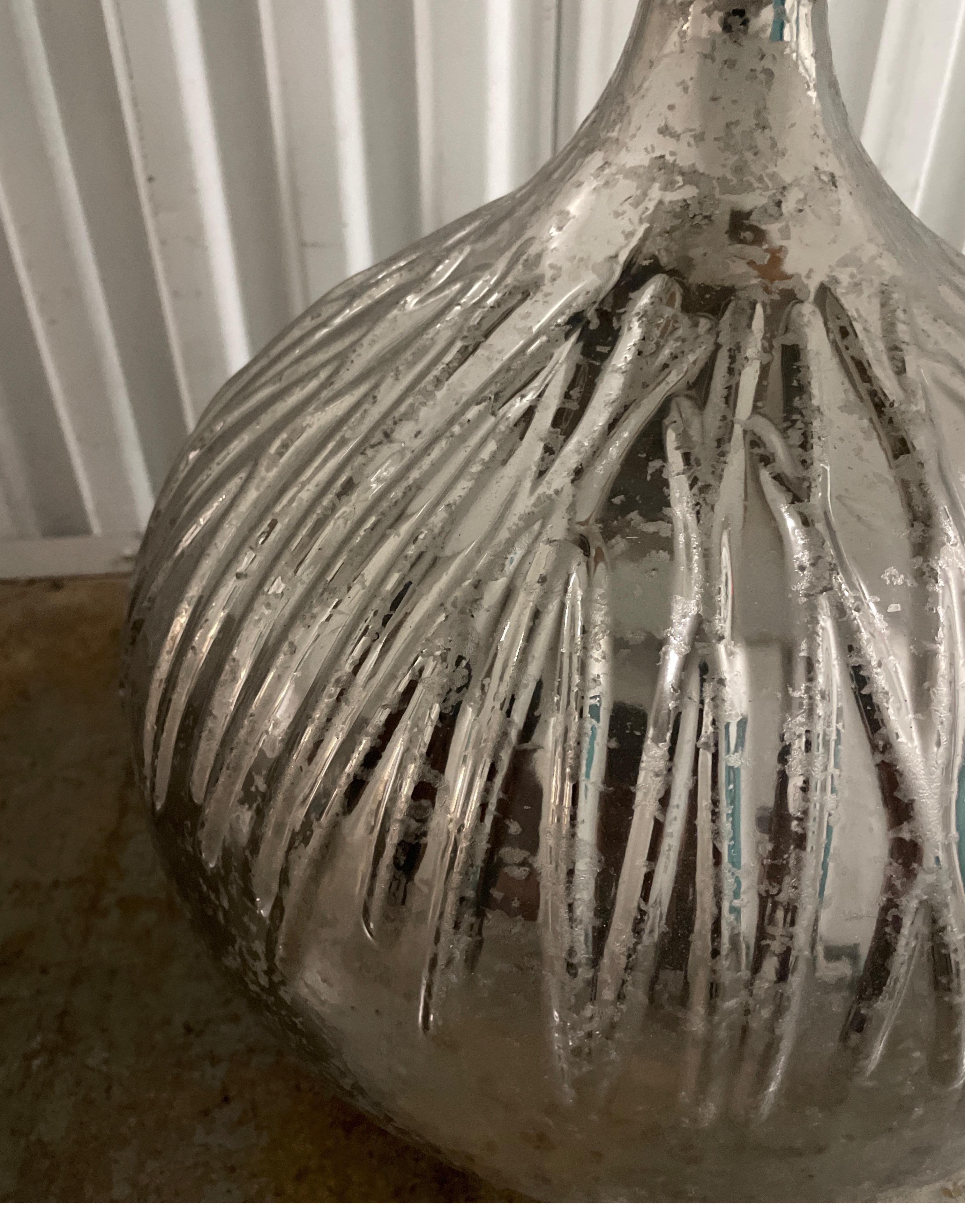 Verre mercuré Paire de grandes lampes en verre de type mercuré organique de grande taille en vente