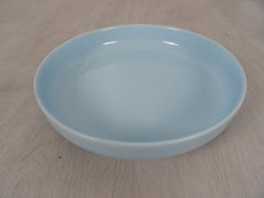 Pair of Large-Scale Porcelain Pale Blue Chargers