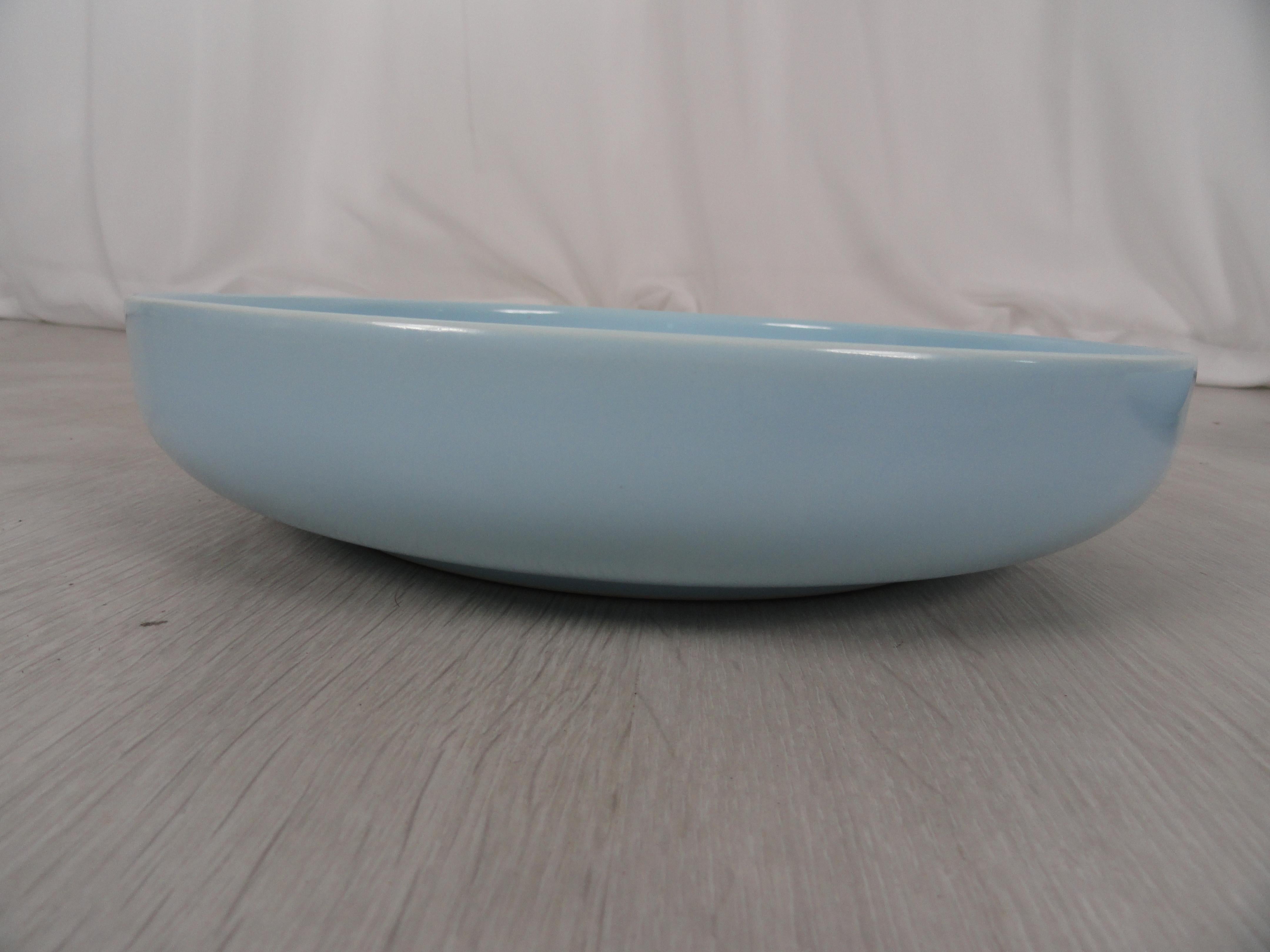 Japanese Pair of Large-Scale Porcelain Pale Blue Chargers For Sale