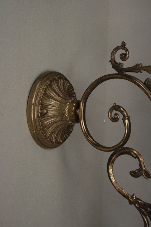 Italian Nautical  Scrolled-Arm Hurricane Sconces