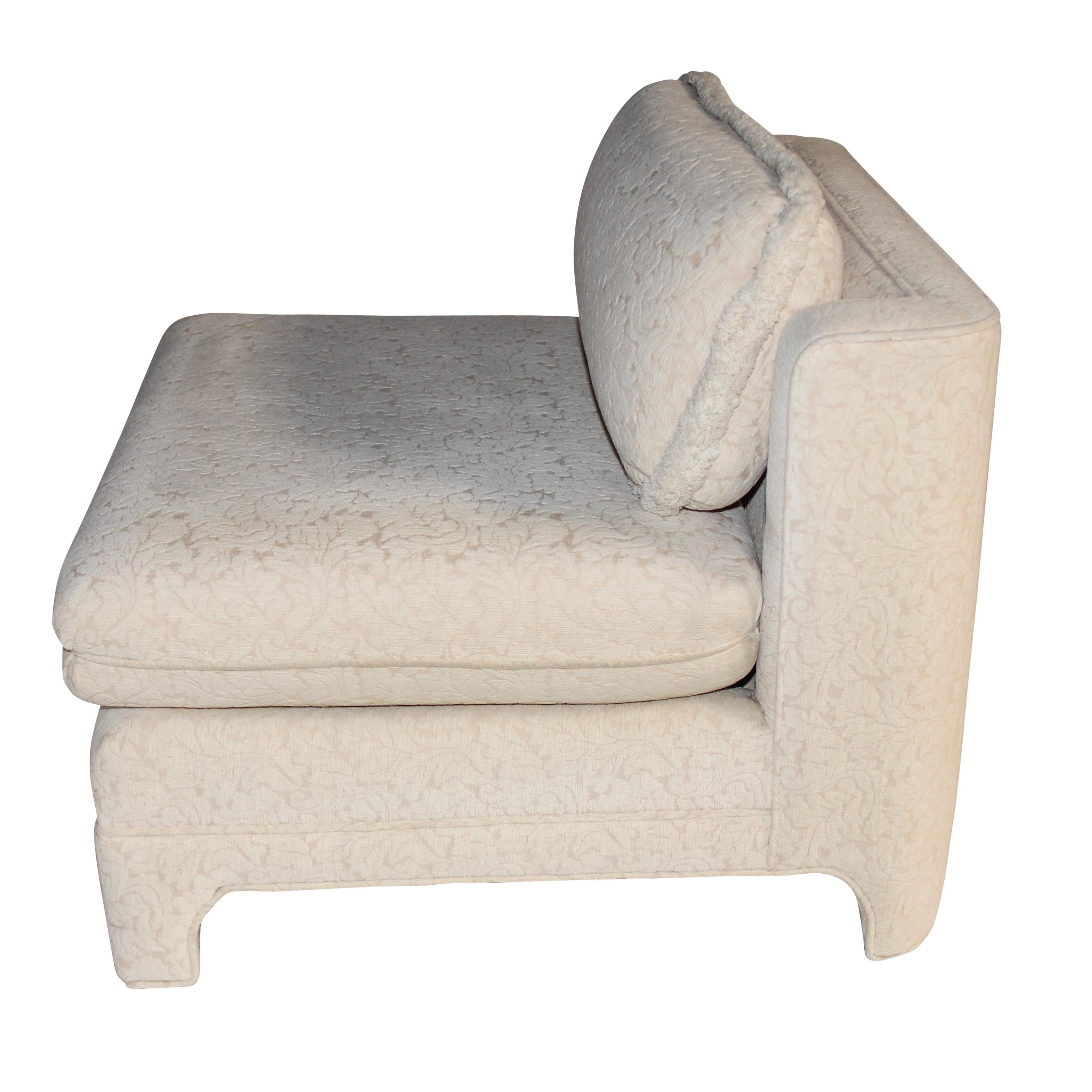 Pair of Large Scale Slipper Chairs by Interior Crafts, circa 1980s 5