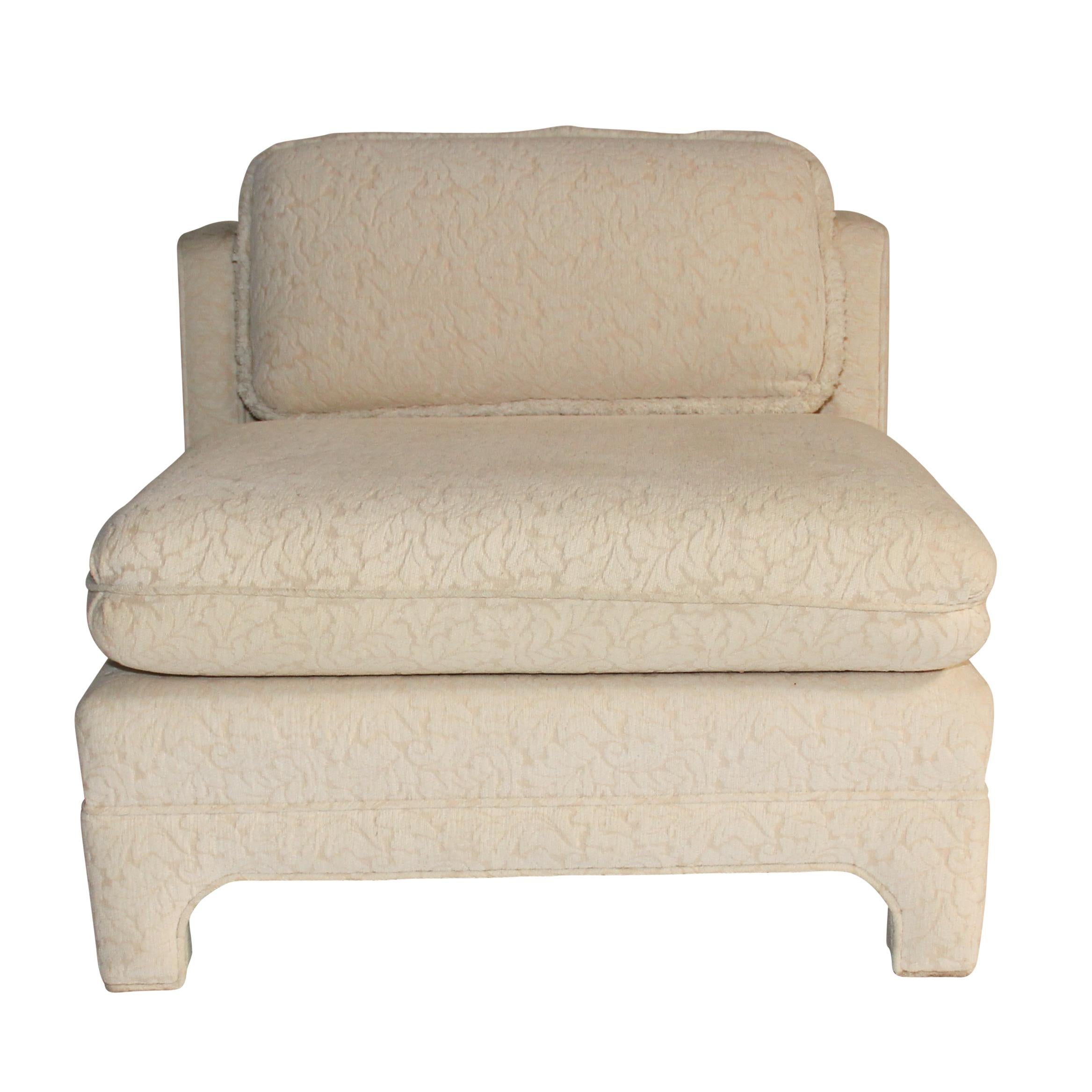 Late 20th Century Pair of Large Scale Slipper Chairs by Interior Crafts, circa 1980s