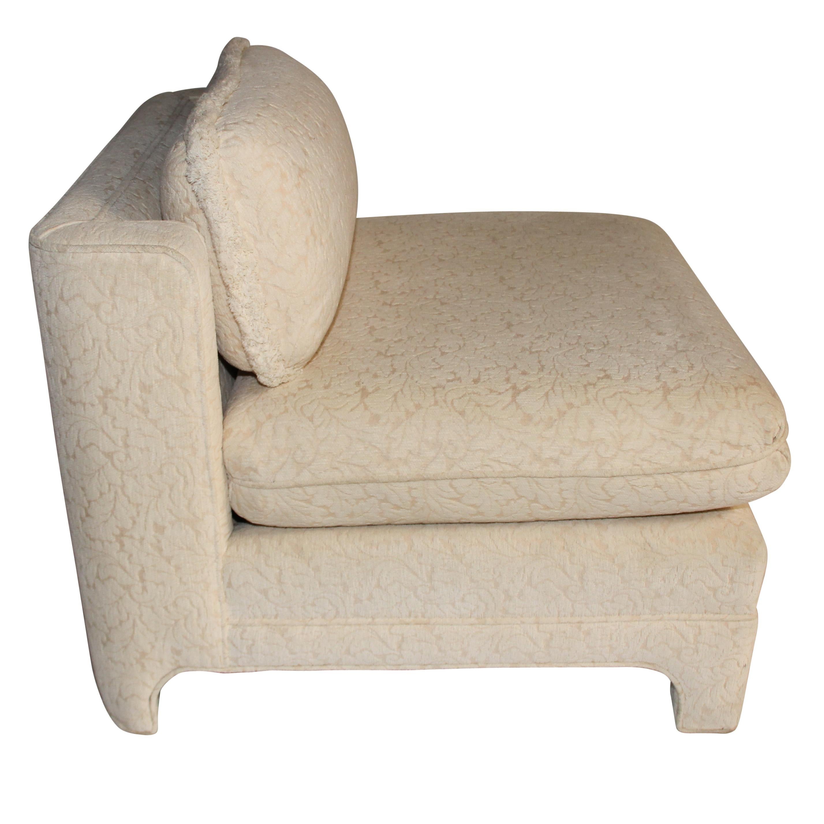 Pair of Large Scale Slipper Chairs by Interior Crafts, circa 1980s 2