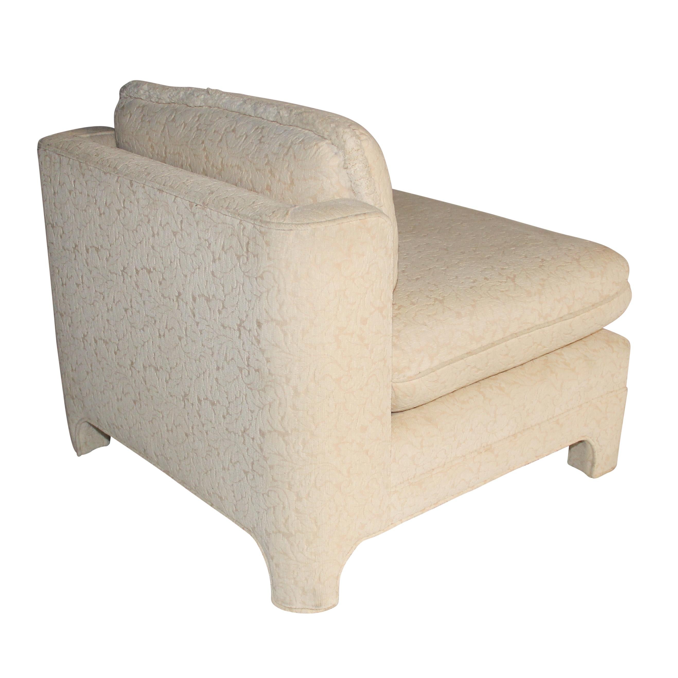 Pair of Large Scale Slipper Chairs by Interior Crafts, circa 1980s 3