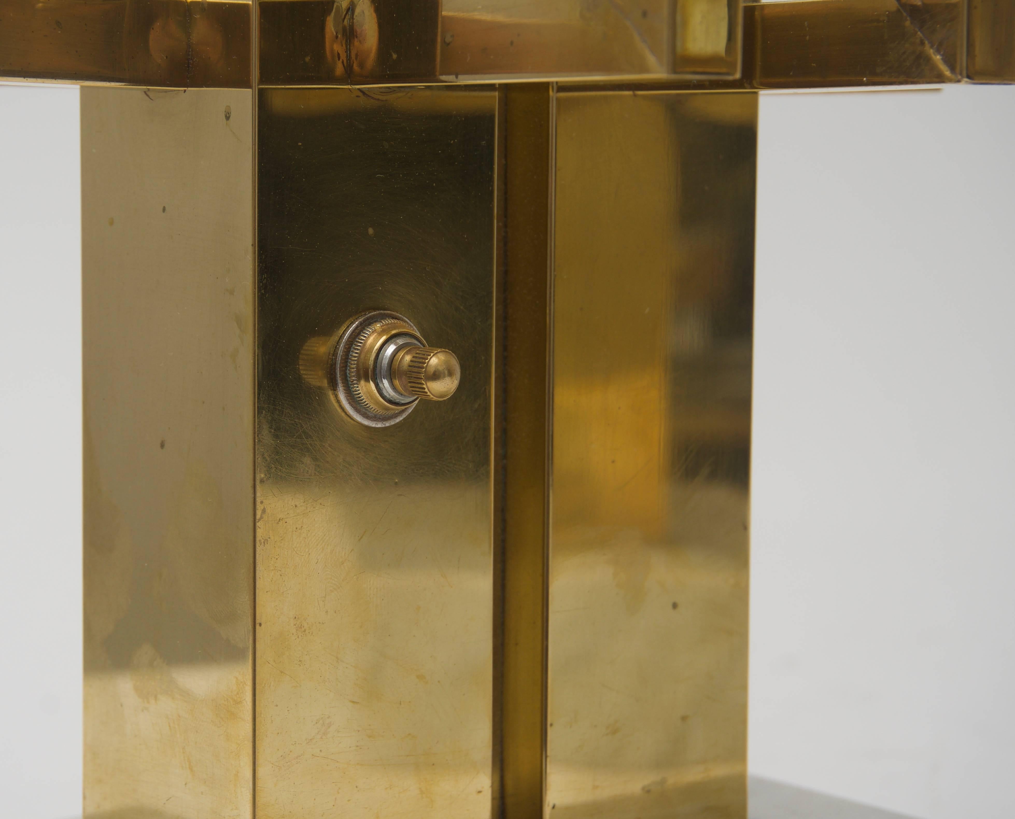 20th Century Pair of Large Scale Stiffel Brass and Marble Table Lamps