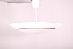 Pair of Large Scandinavian Mid-Century Modern Aluminium Ceiling Lamps in White