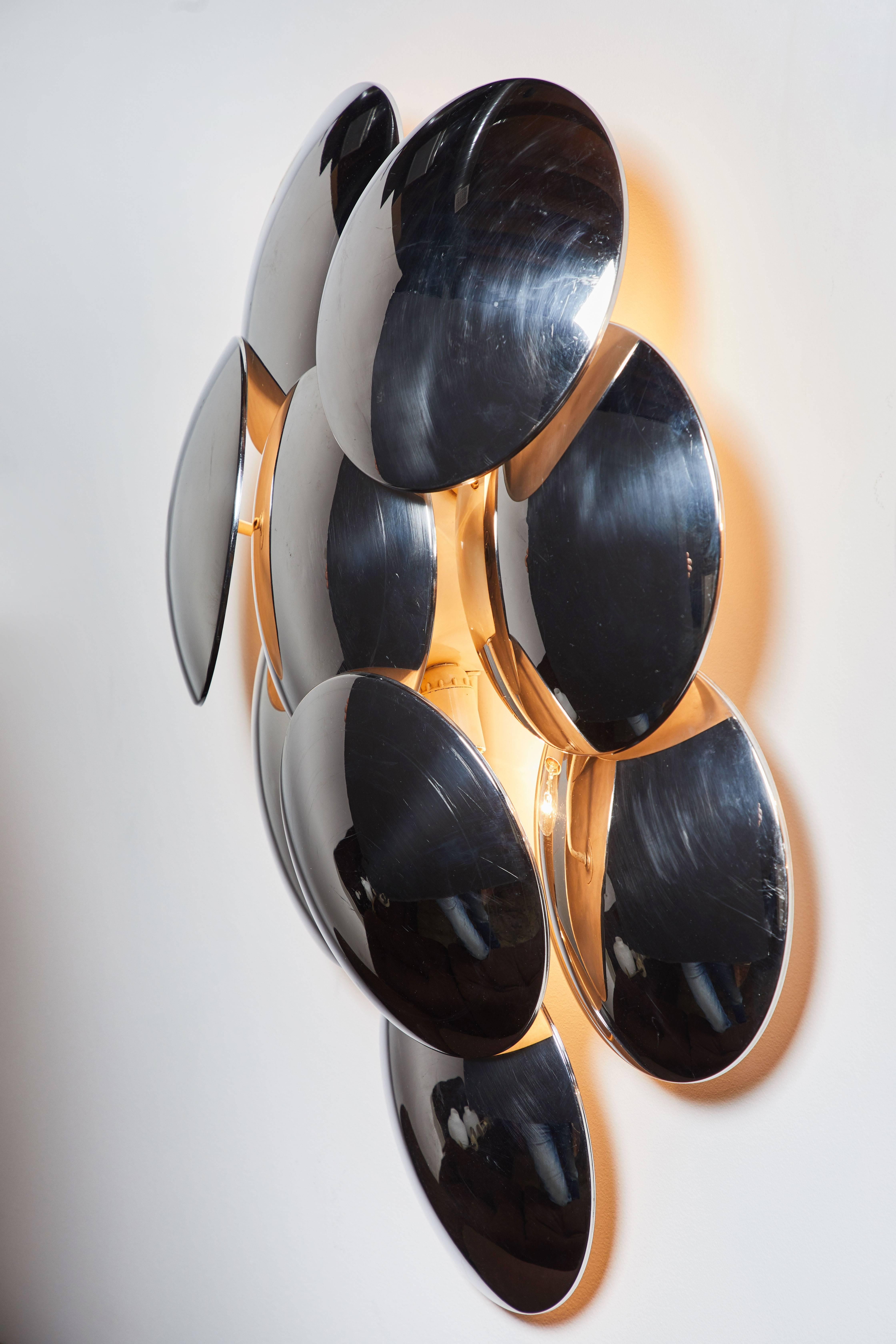 Mid-Century Modern Pair of Large Sconces by Goffredo Reggiani