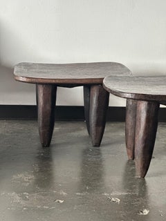 Paire de grands tabourets Senufo, tables du Mali