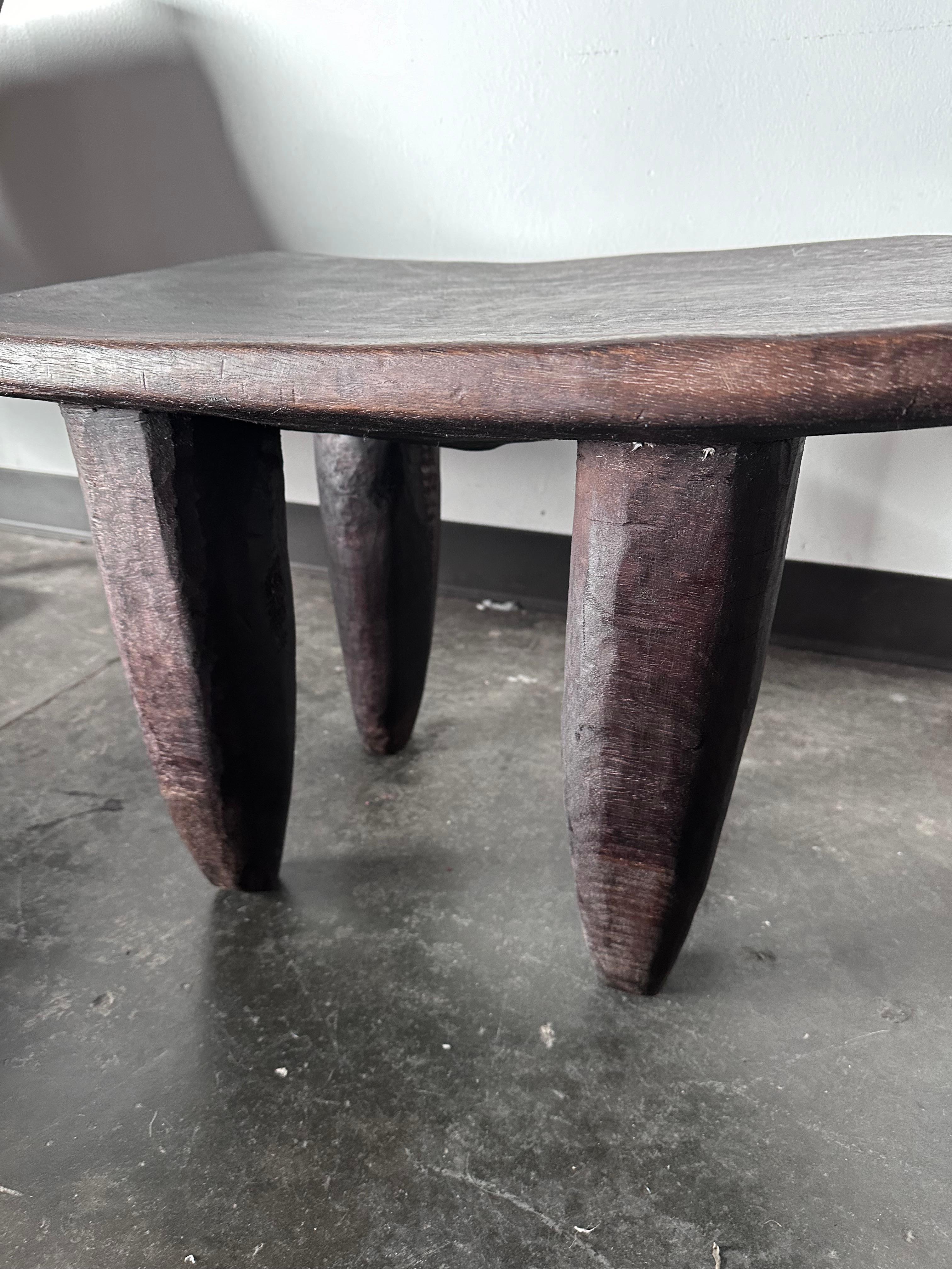 Hand-Carved Pair of Large Senufo Stools, Tables from Mali