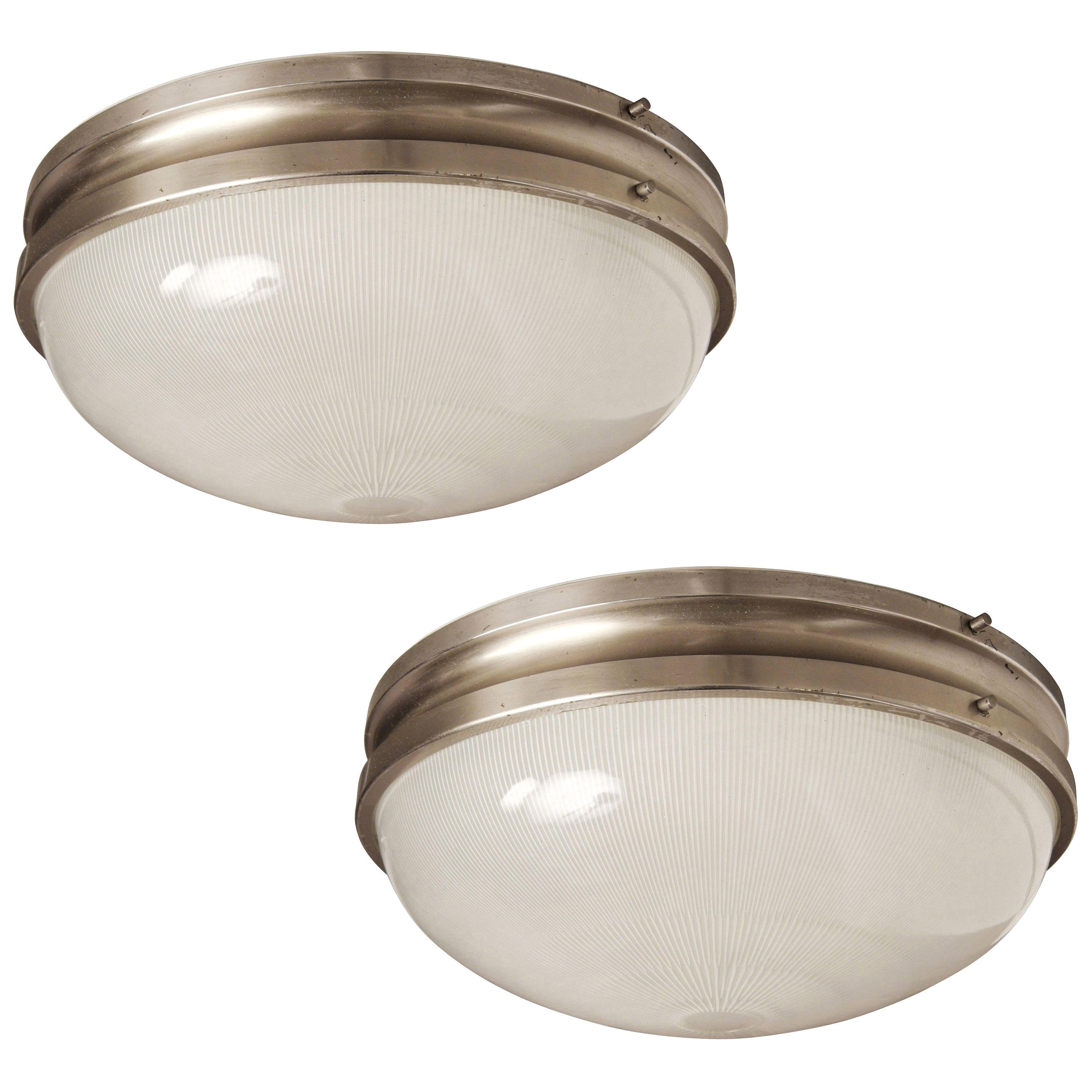 Pair of Large Sergio Mazza 'Sigma' Wall or Ceiling Lights for Artemide, 1960s