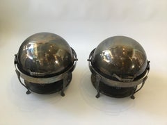 Pair of Large Silver Plate Chafing Dishes