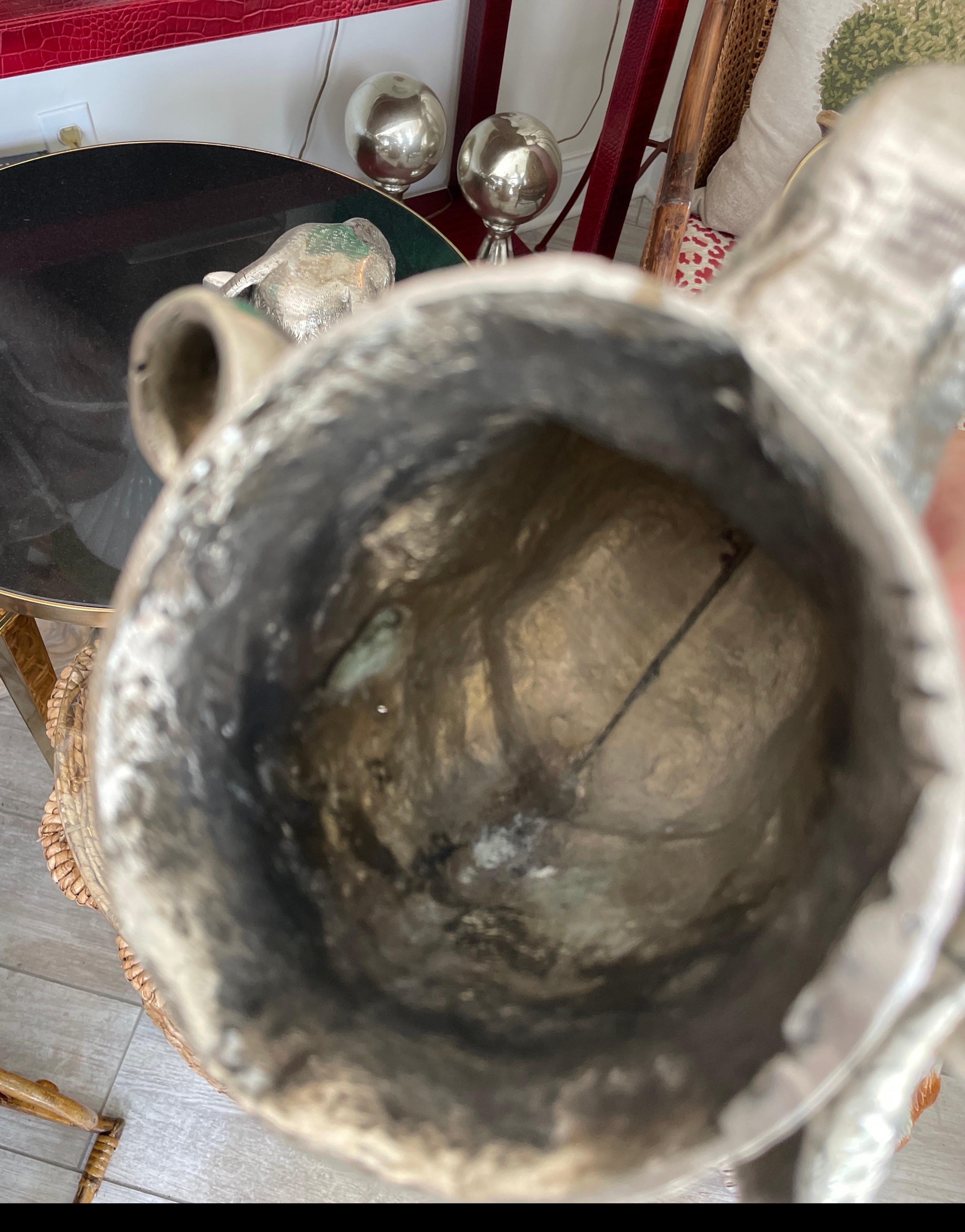 Pair of Large Silver Plate Ram's Heads For Sale 3