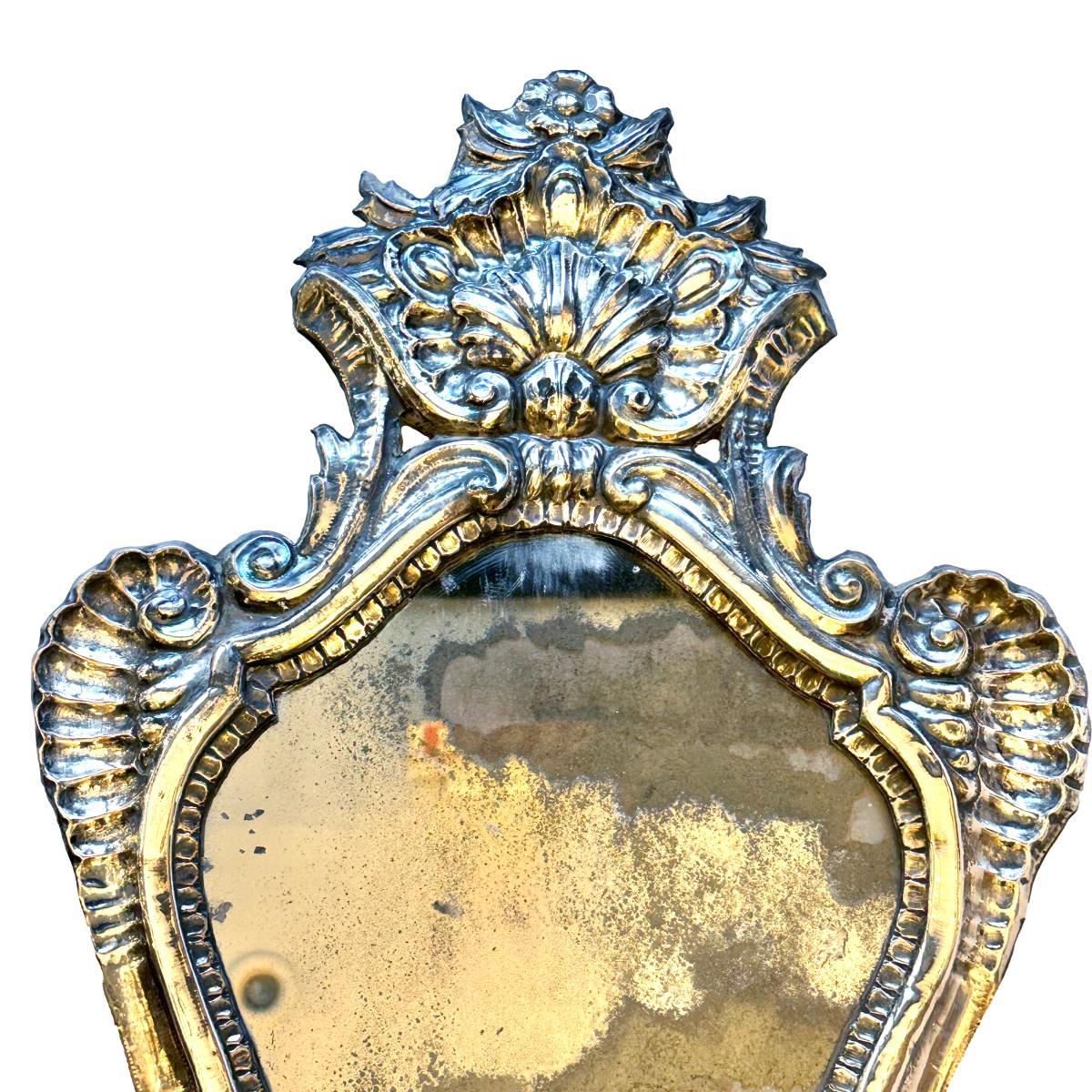Paire de grandes appliques italiennes plaquées argent Bon état - En vente à New York, NY