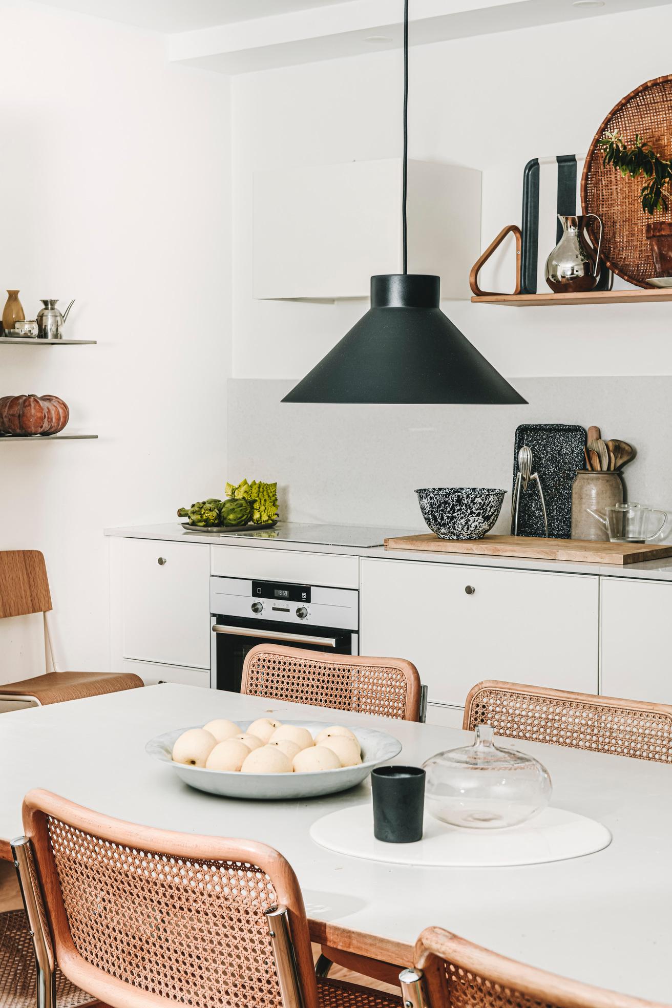 Pair of Large 'Smusso' Pendant Lamps by Matti Syrjälä for Innolux.

Executed in painted aluminum with matching black textile cord. This cleanly designed pendant lamp is both functional and stylish; its geometric shape is contemporary yet timeless.