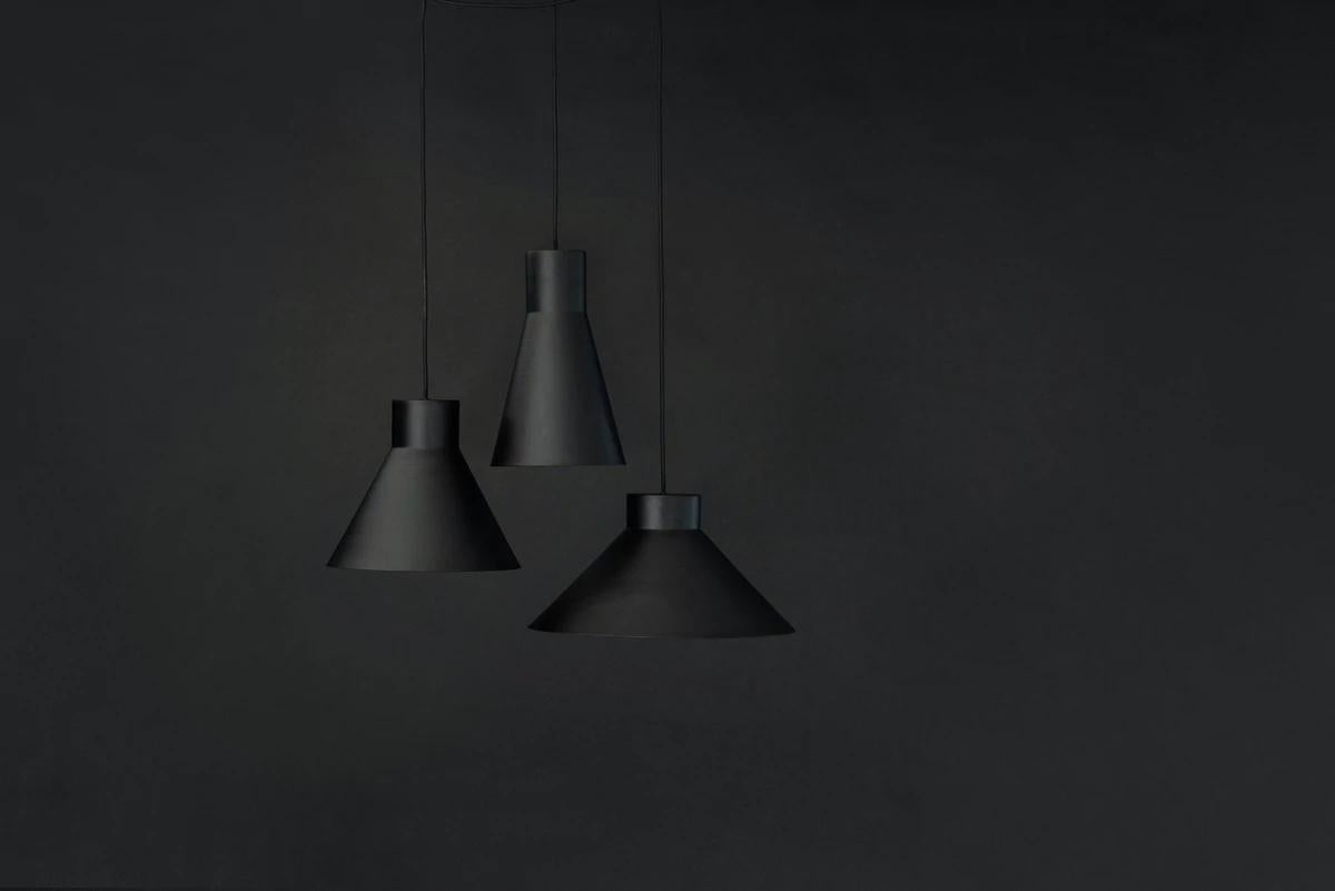 Aluminum Pair of Large 'Smusso' Pendant Lamps by Matti Syrjälä for Innolux For Sale