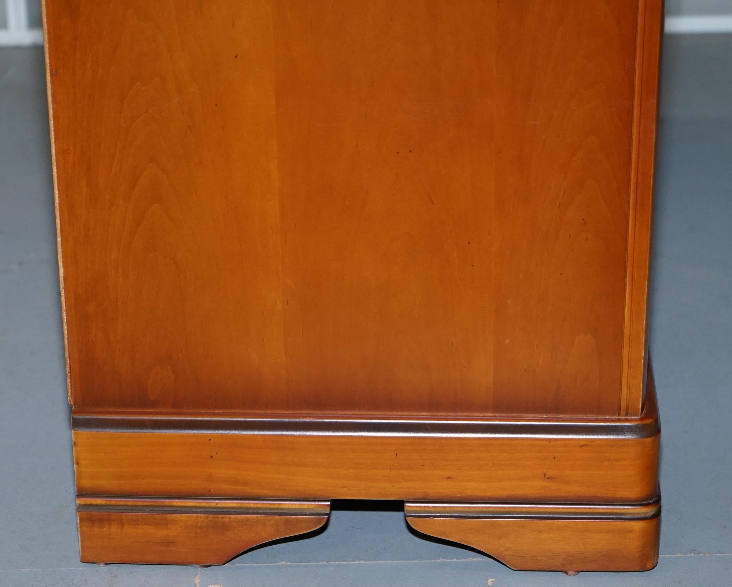 Pair of Large Solid Cherry Wood Bedside Table Chest of Drawers Part of
