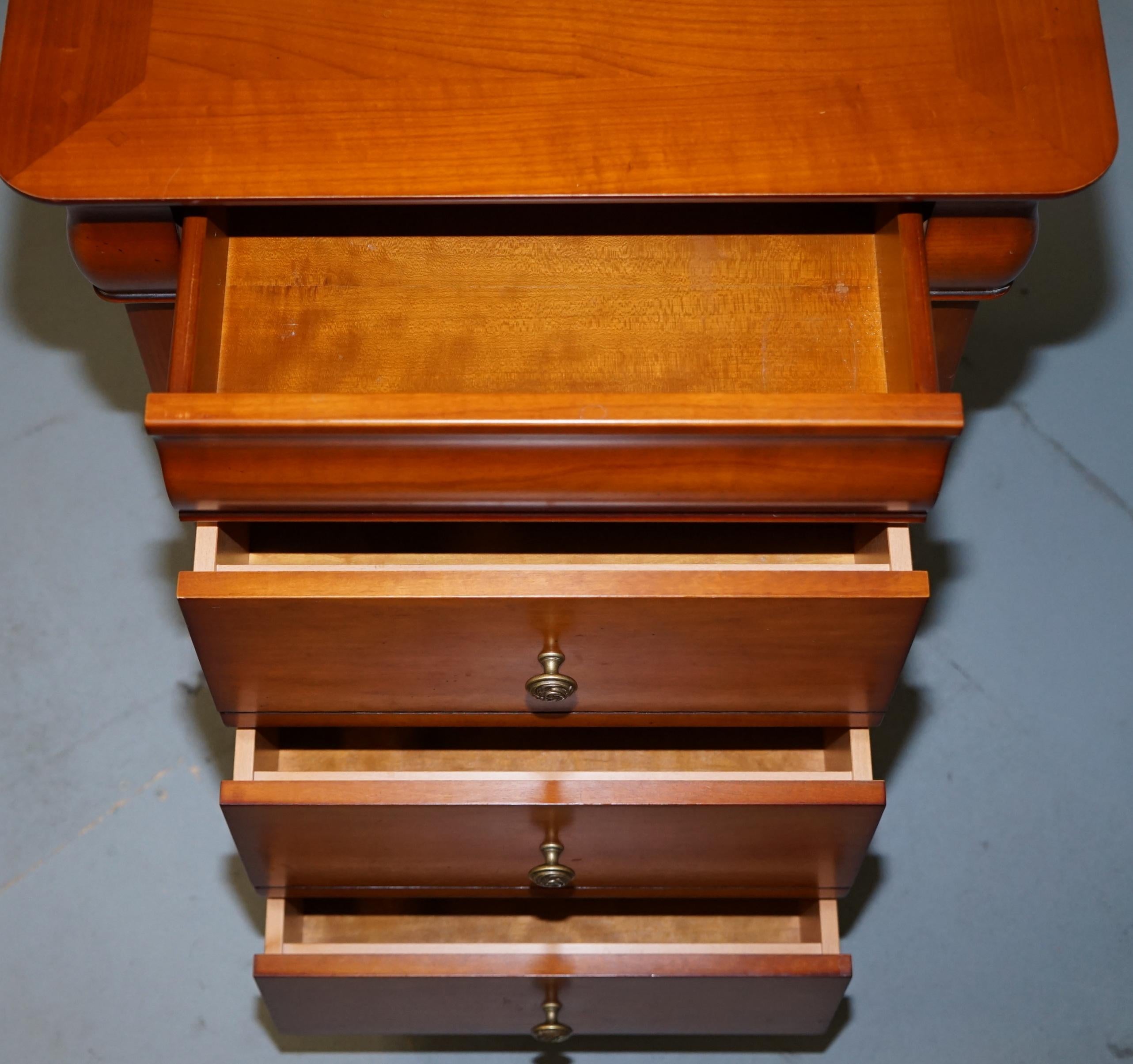 Pair of Large Solid Cherry Wood Bedside Table Chest of Drawers Part of a Suite 12