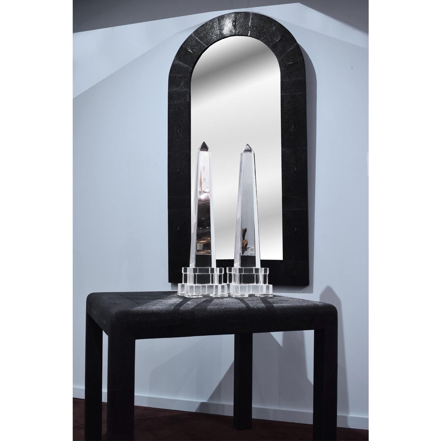 American Pair of Large Solid Lucite Obelisks, 1970s For Sale
