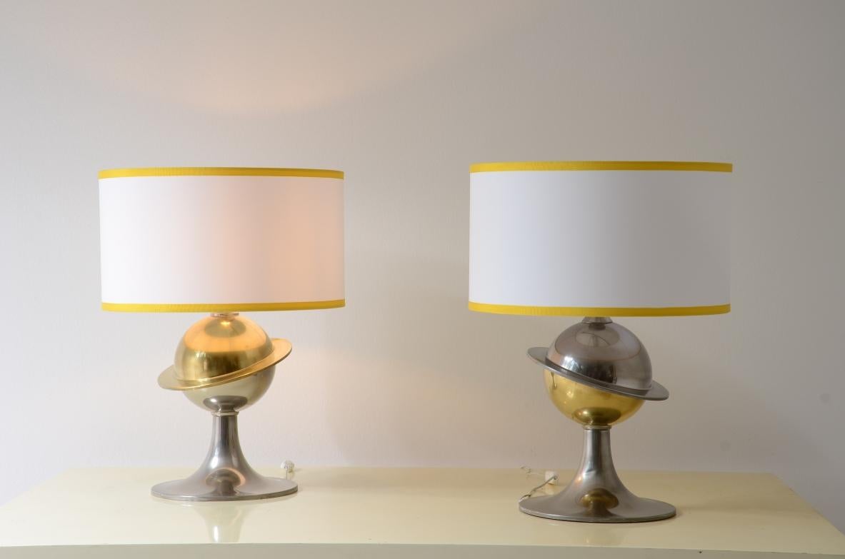 Mid-Century Modern Pair of large Space Age table lamps For Sale