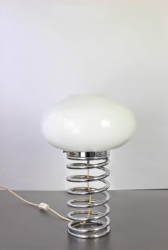 Pair of Large Spring Table Lamp in Style of Ingo Maurer, Germany, 1970s