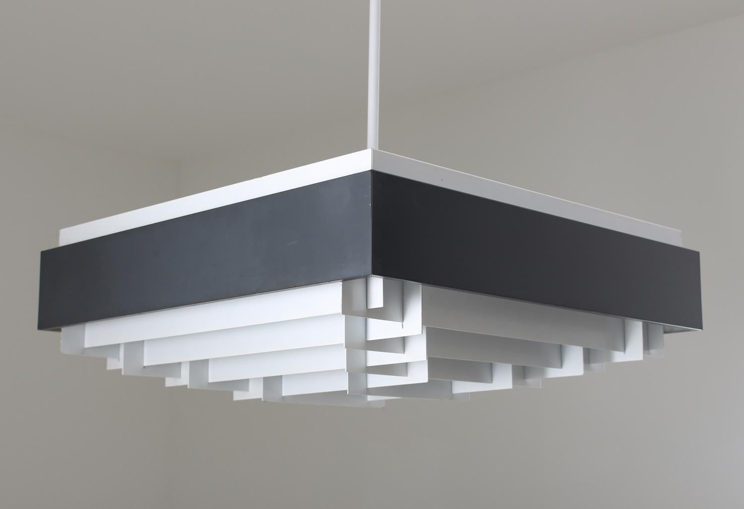 20th Century Large Square Swedish Midcentury Pendant For Sale