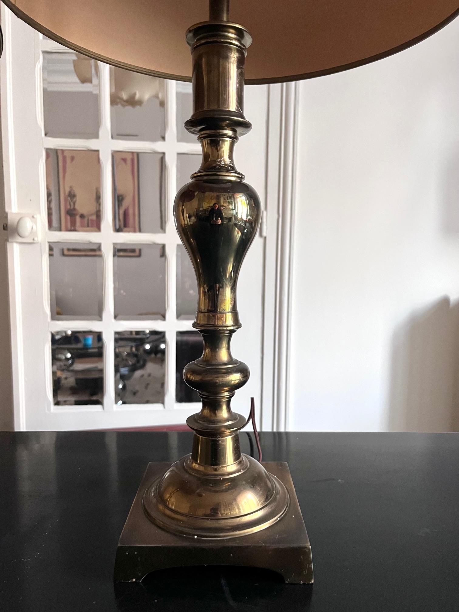 Paire de grandes lampes Stiffel en laiton en vente 2