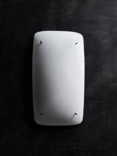 Pair of Large Stilnovo Wall Sconces in White Methacrylate