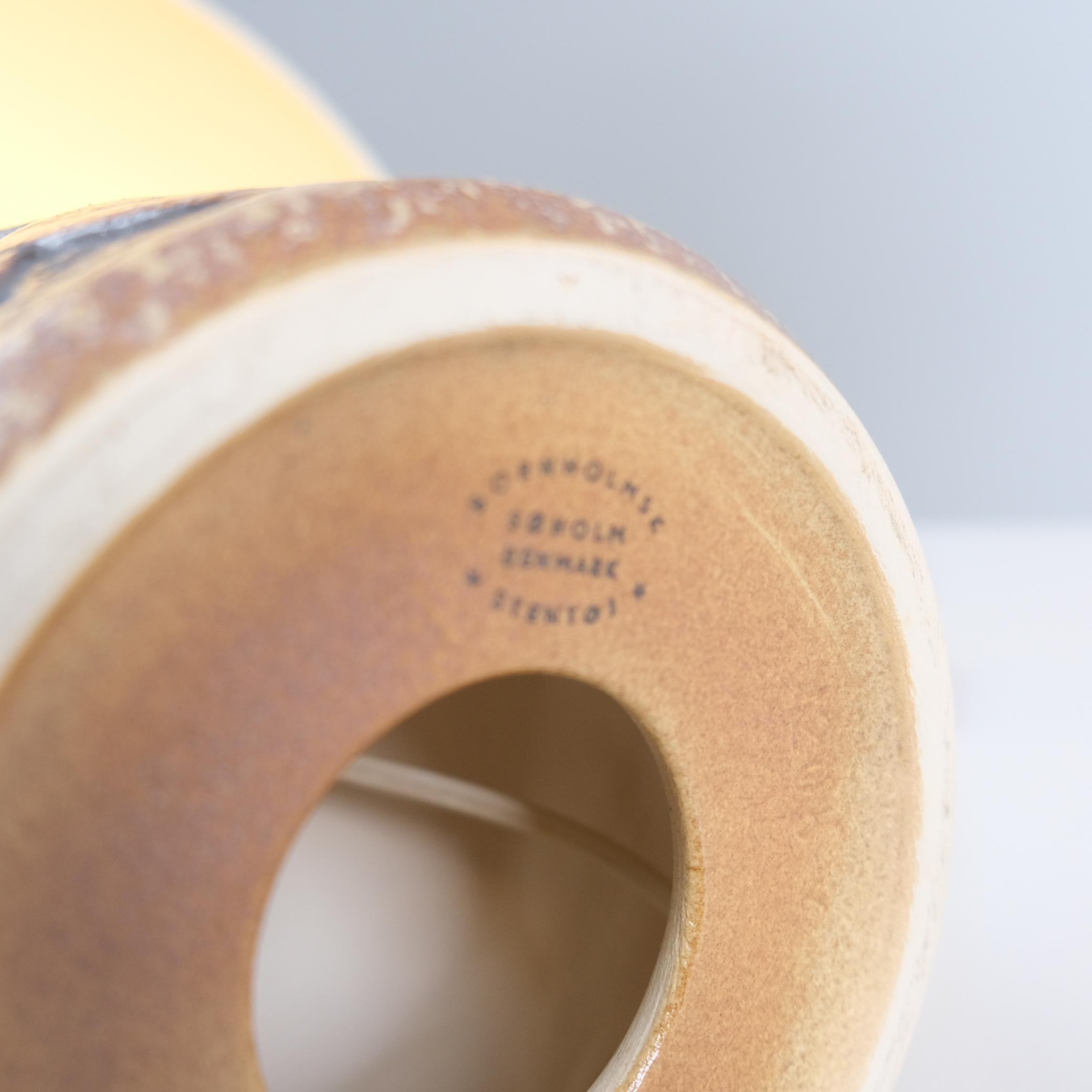 Paire de grandes lampes de table en grès, Søholm, Bornholm Danemark 1960/70s en vente 3