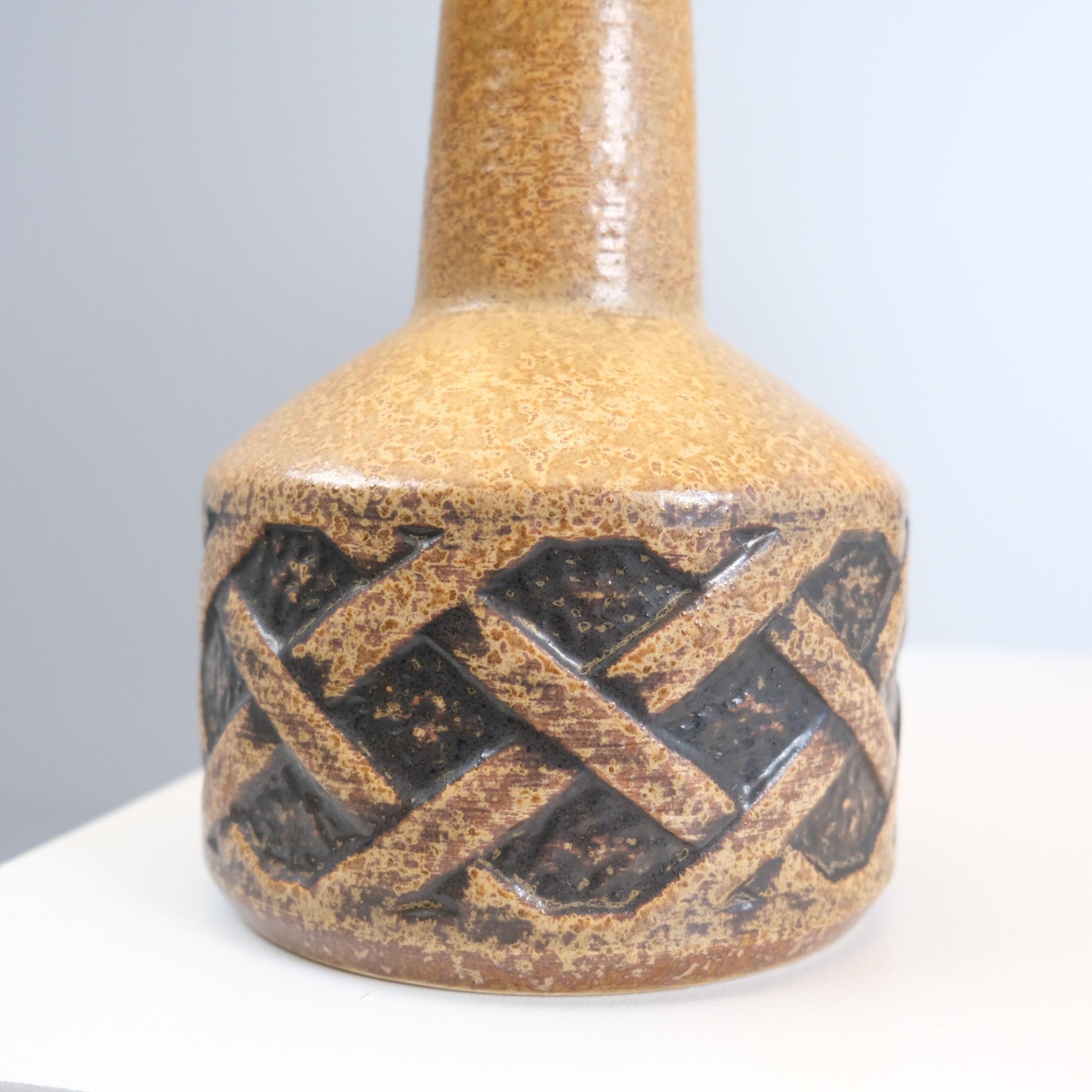 Fin du 20e siècle Paire de grandes lampes de table en grès, Søholm, Bornholm Danemark 1960/70s en vente