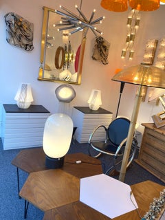 Pair of Large Stripe Murano Glass Lamps, Italy, 1970s