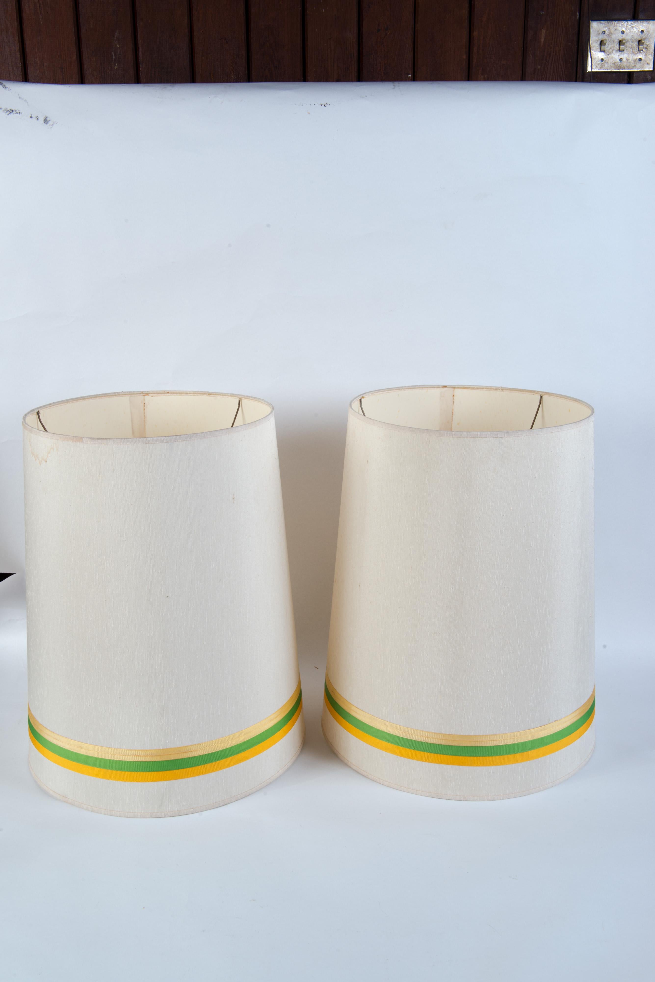 Pair of Large Striped 1960s Lamps 6